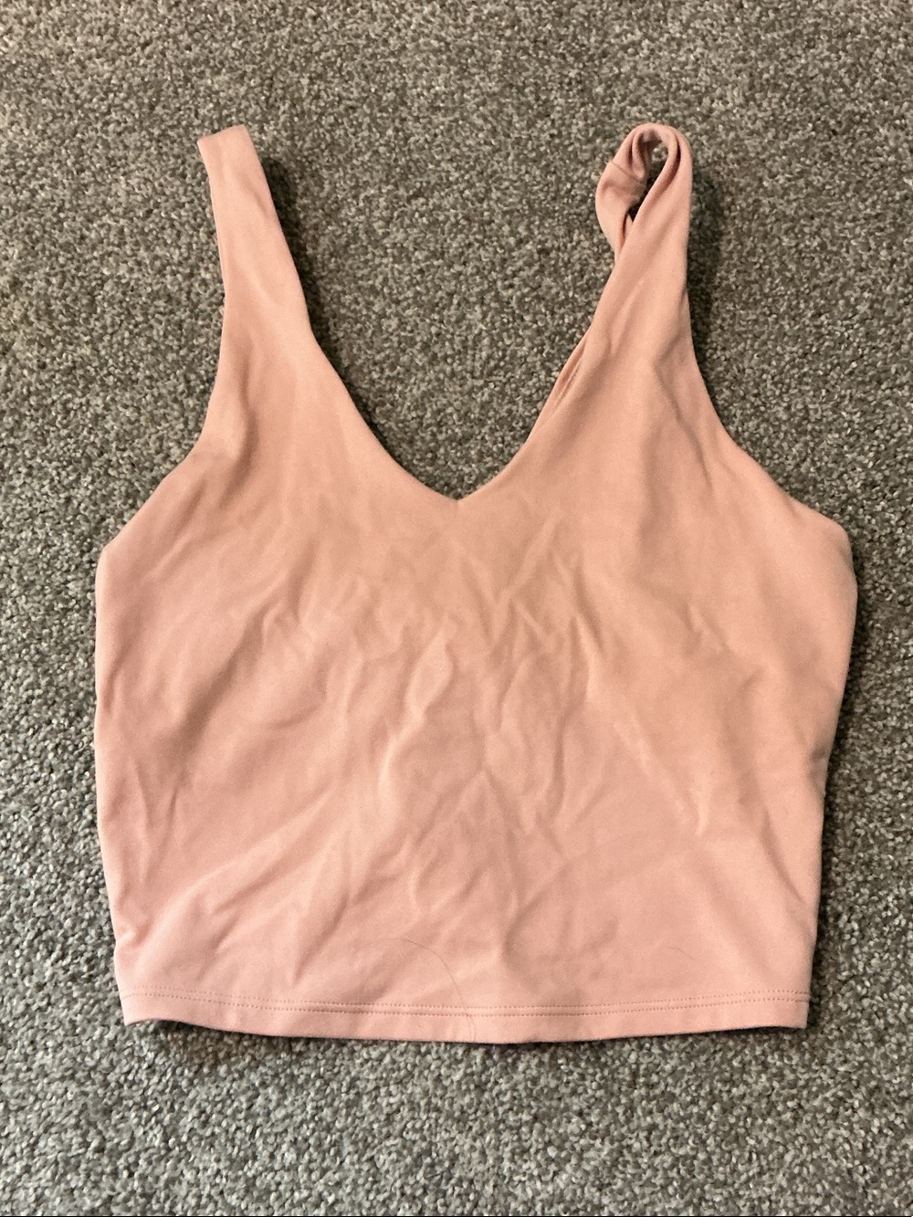 all in motion Dusty Pink V-Neck Cropped Tank